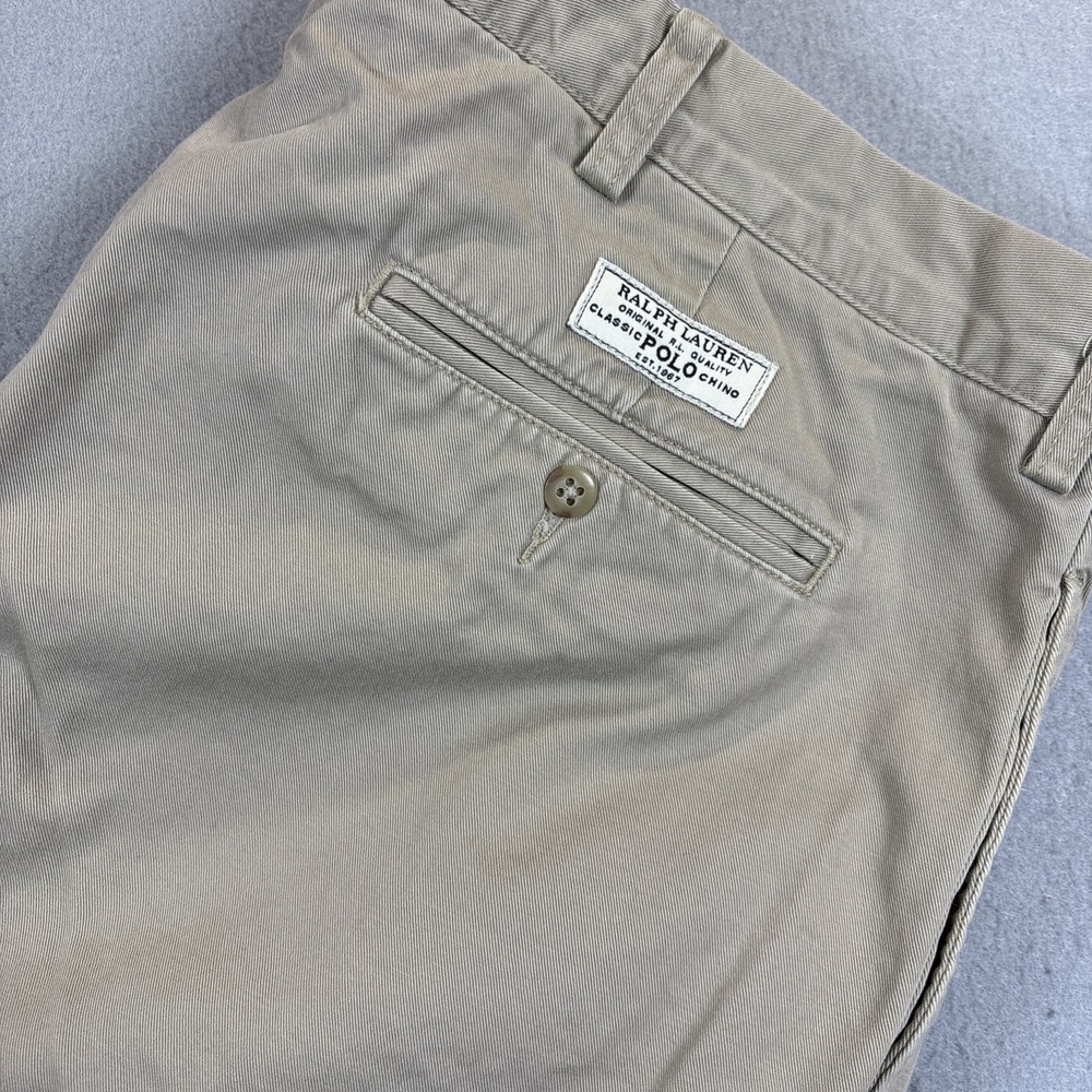 Vintage Polo Ralph Lauren Pants Mens 40x30‎ Khaki Chino Pleated Casual